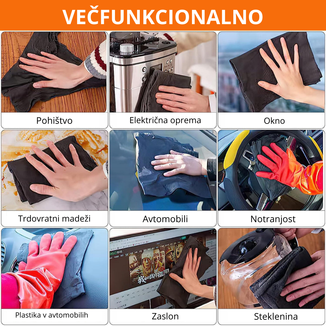 🔥 Čarobna Krpa iz Mikrovlaken – AKCIJA 5+5 GRATIS! (Skupaj 10 krp)