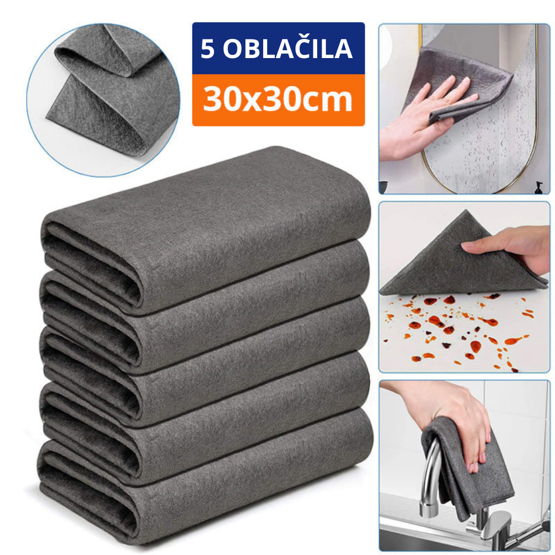 🔥 Čarobna Krpa iz Mikrovlaken – AKCIJA 5+5 GRATIS! (Skupaj 10 krp)