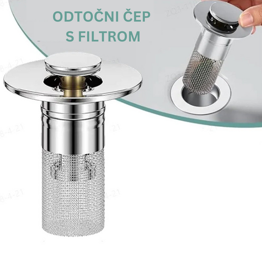 Odtočni čep s filtrom